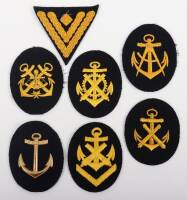 WW2 German Kriegsmarine Cloth Insignia Grouping