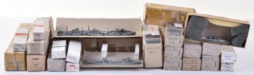 Quantity of Navis Neptun and Other Makers (Germany) Waterline Naval/Merchant Ship Models