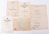 WW2 German Award Citation Grouping to Unteroffizier Franz Frankemoller Infantry Grenadier Regiment 166, Recommended for the German Cross in Gold December 1943