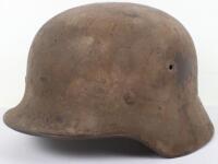 WW2 German M-40 Tropical Camouflaged Steel Combat Helmet