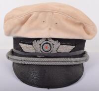 WW2 German Luftwaffe Officers Summer Pattern Peaked Cap