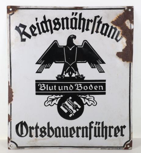 Third Reich Enamel Sign