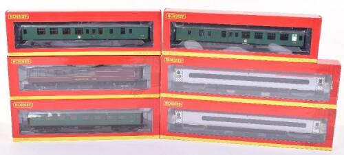 Six Hornby 00 Gauge Coaches