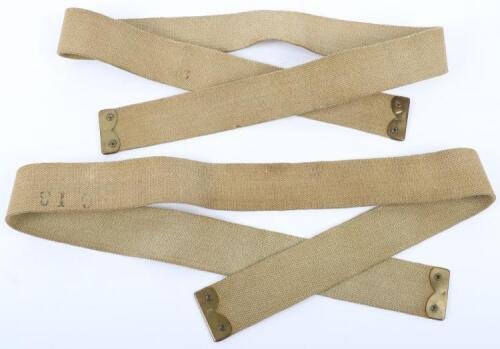 Pair of Great War Naval Issue Webbing Cross Braces