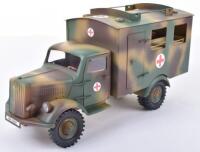 Gert Duscha (Germany) Modern Tinplate Reproduction Hausser/Lineol issue Opel Blitz Ambulance