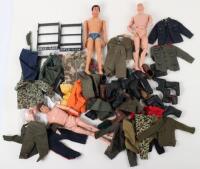 A Large Quantity of Vintage Action Man uniforms, Accessories & Dolls