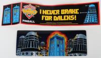 Promotional Doctor Who Sticker for Bally Pinball Game