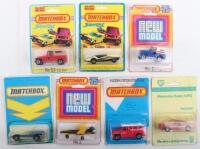 Seven Matchbox Lesney Toys Superfast Models In Blister Packs