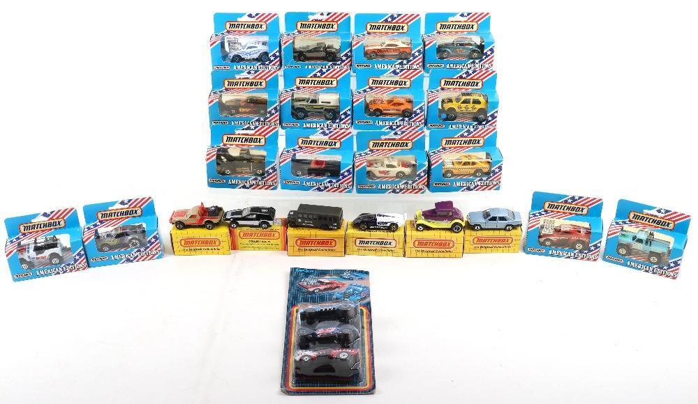 Sixteen Boxed Matchbox Superfast USA Editions
