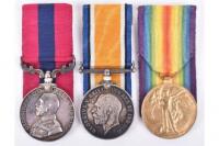 Great War Distinguished Conduct Medal Group of Three 17th Battalion Welsh Regiment, Decorated for Gallantry in Carrying Wounded Comrades Under Heavy Fire