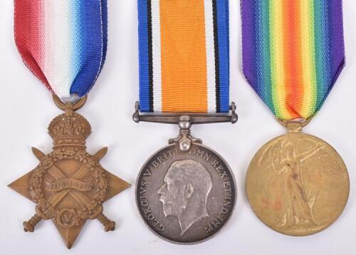 Great War Gallipoli Casualty 1914-15 Star Medal Trio 4th Battalion Worcestershire Regiment