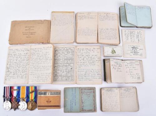 Great War Military Medal (M.M) Group of Four 2nd Battalion Welsh Regiment, Complete with Archive of Photographs and Trench Written Diaries