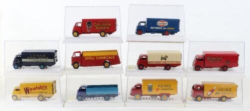 Eight repainted Dinky Supertoy Delivery vans,