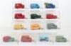 Thirteen repainted Dinky Delivery vans - 2