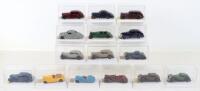 Fifteen repainted Dinky cars