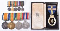 Army Emergency Reserve and WW1 Medal Group of Five