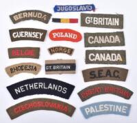 Selection of WW2 Allied Nationality Shoulder Titles