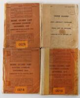 Original Home Guard Lists Scottish Command, Southern Command & Northern Command