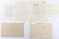 Award Documents Great War with Original Signatures