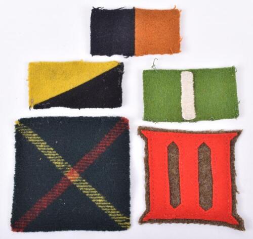 5x Cloth Regimental Formation Signs