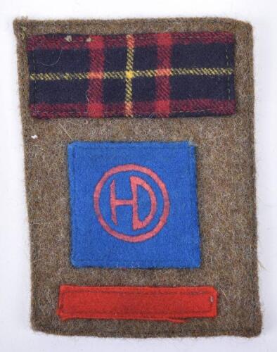 WW2 51st Highland Division 152nd Infantry Brigade 5th Battalion Cameron Highlanders Battle Dress Combination Insignia