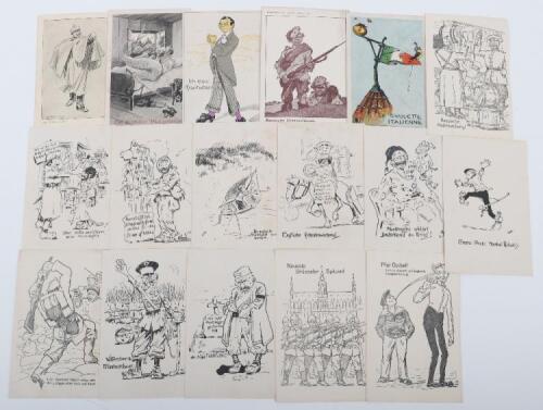 Selection of WW1 German Cartoon Postcards