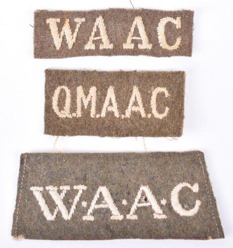 WW1 Womens Army Auxiliary Corps Slip-on Shoulder Title