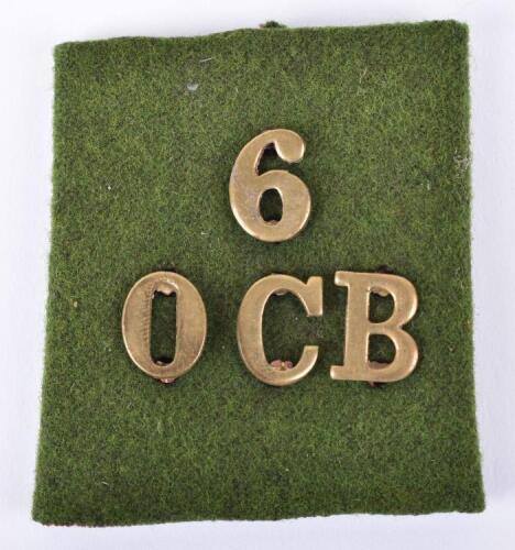 Great War Oxfordshire University 6th Officer Cadet Battalion Slip-on Shoulder Title