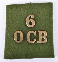 Great War Oxfordshire University 6th Officer Cadet Battalion Slip-on Shoulder Title