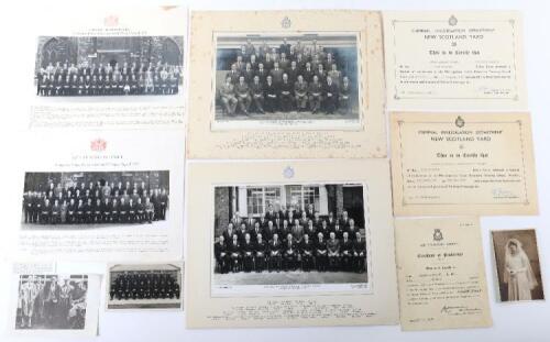 Photographs and Certificates relating to Detective Constable later Sergeant Gerald William Wallace. City of London Police Fraud Department and Cheque Squad 1975 & 1979