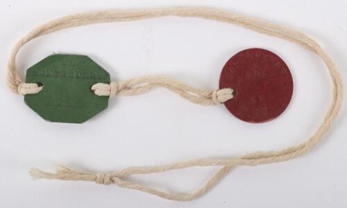 Field Marshal Montgomery Personal "Dog Tags"