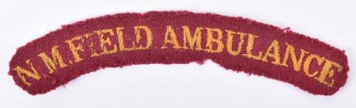 North Midland Field Ambulance Cloth Shoulder Title