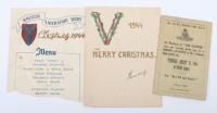 Menu Cards signed by Field Marshal Montgomery’s Security Police