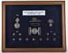 Framed Display of Badges and Insignia of the Lancashire Volunteer Artillery