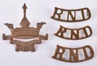 WW1 Anson Battalion Royal Naval Division Cap Badge