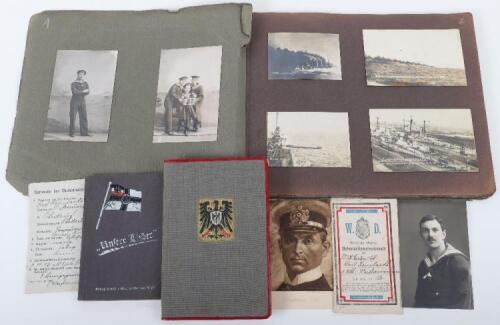 WW1 German Naval U-Boat Service Photograph Album and Documents
