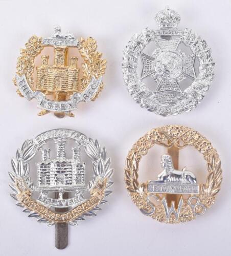 4x British Infantry Regiments Anodised Cap Badges