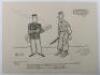 Seymour Three Humorous Home Guard Pen & Ink Drawings, - 4