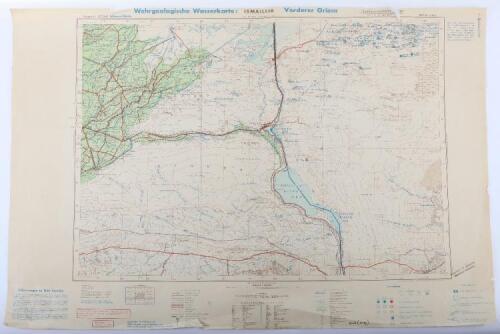Maps Wehrgeologische Wassrekarte Vorderere, Egypt 1:20,000 1933