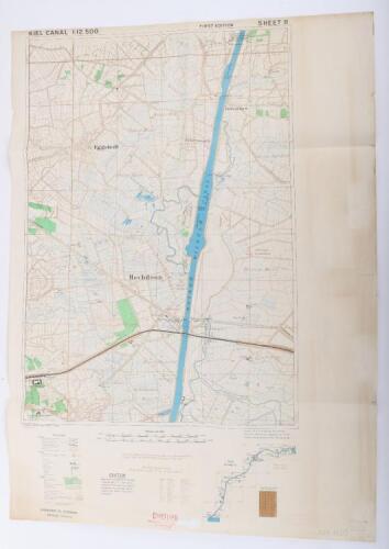Kiel Canal 1:12,500 First Edition sheet 8 GSGS 4522 War Office 1945