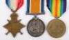 British 1914 Star & Bar Medal Trio 2nd Battalion Royal Munster Fusiliers, Took Part in the Rear Guard Action at Etreaux and Later Killed in Action December 1914 - 4