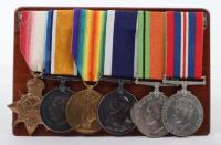 WW1 British Royal Navy Trio & Long Service Good Conduct Medal Group of Six HMS Dryad