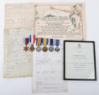 WW1 British Royal Navy Trio & Long Service Good Conduct Medal Group of Six HMS Ramillies