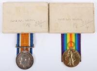 WW1 British Officers Medal Pair Royal Garrison Artillery