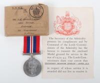 WW2 British War Medal of Commander Valentine Searles-Wood Royal Navy