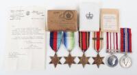 WW2 Royal Navy Campaign & Minesweeping Operations Medal Group of Six