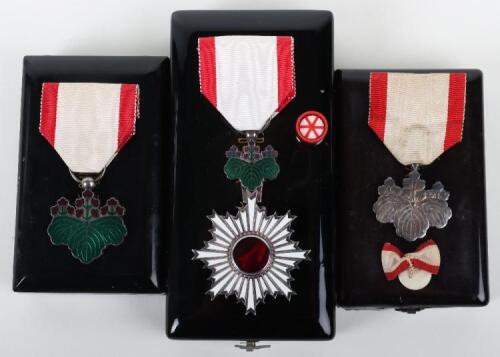 Japanese Order of the Rising Sun Cased Medals