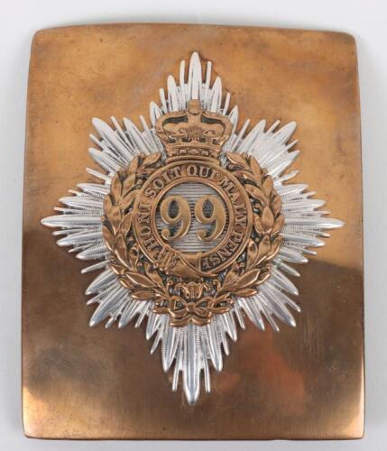 Victorian 99th Regiment of Foot Circa 1839 Officers Shoulder Belt Plate