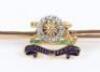 9ct Gold and Diamond Sweetheart Brooch of the Royal Artillery