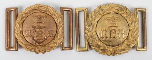 2x Early Victorian Royal Naval Reserve Waistbelt Clasps